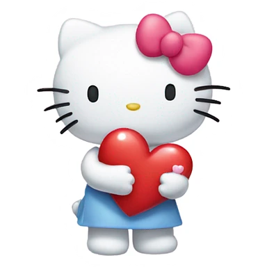 hello kitty holding heart  sticker