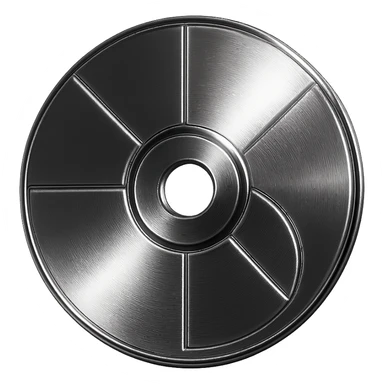 A minimalist CD disc with geometric pattern, glowing effect, purple color sticker