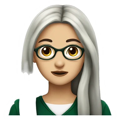slytherin-student-girl-long dark hair-dark brown eyes sticker
