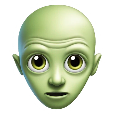a head of an alien, with spiral eyes  sticker