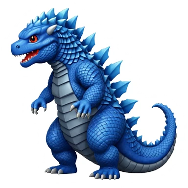 Godzilla blue sticker