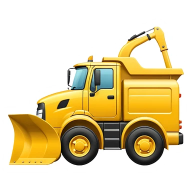 Snowplow truck yellow side view white driver sticker