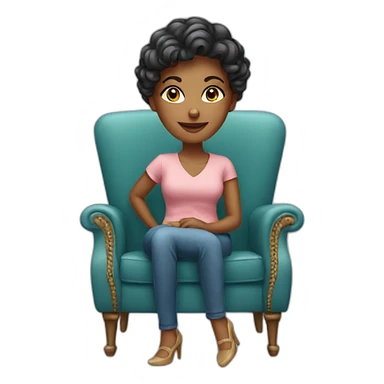 Beautiful lady sitting on a chair  sticker