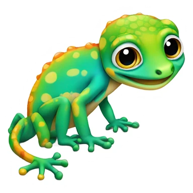 Cute gecko from frozen sticker