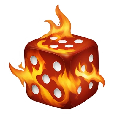 Fire dice sticker