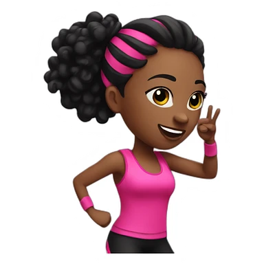 Zumba black and pink sticker