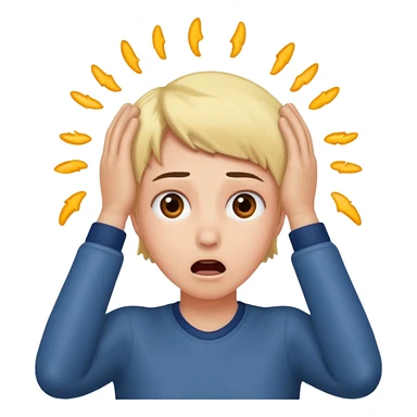 Shocked w hands on head sticker