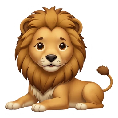 un perro con un león al lado  sticker