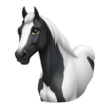 Black and white Arabian horse  sticker