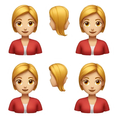 Red cardigan girl sticker