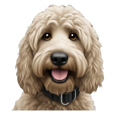 Black golden doodle sticker