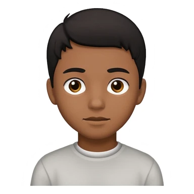 Brown teenage boy with black hair black eyes sticker