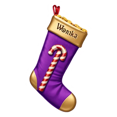 Wonka Christmas style sticker