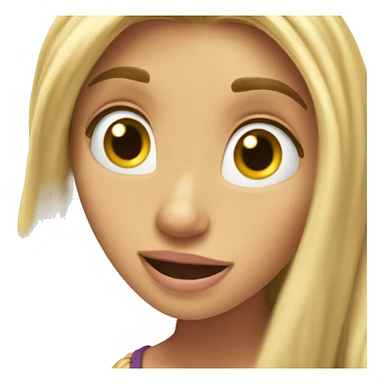 Rapunzel sacando a lengua sticker