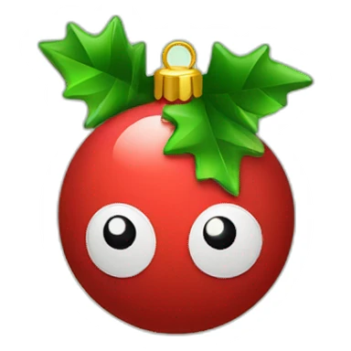 Christmas tree toy in the form of a ball sticker