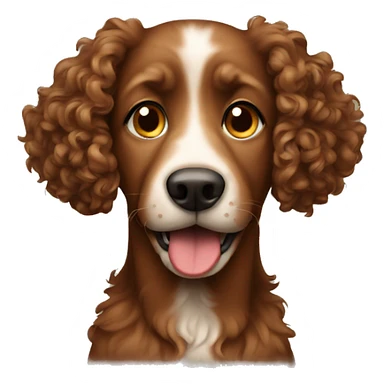 Brown dog with curly hair sticker