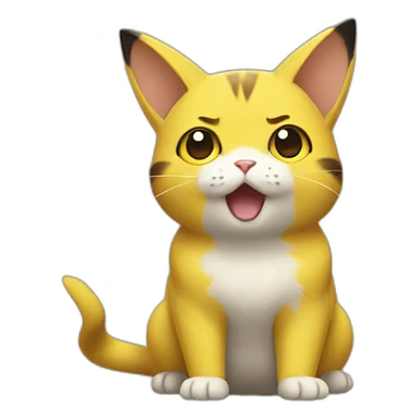 Cat pikachu  sticker