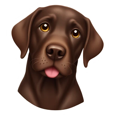 Chocolate lab being dumb sticker