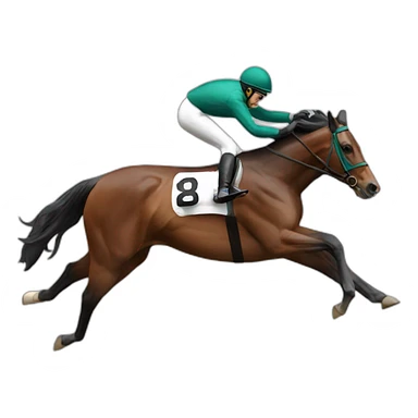 racing horse winning sticker