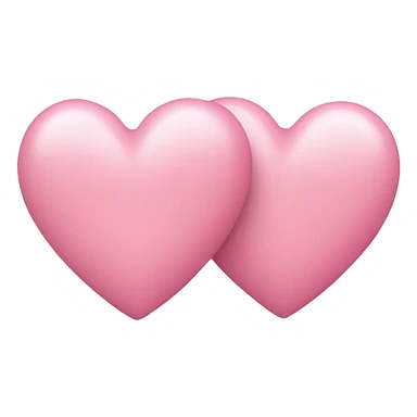 light pink 2 double hearts sticker