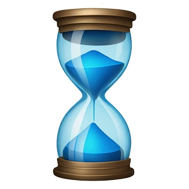 blue hourglass sticker