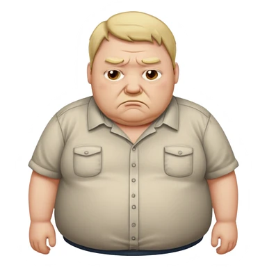 Fat sad guy sticker