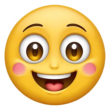 Giggling emoji with big eyes  sticker