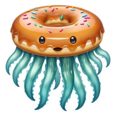 Donut jellyfish sticker