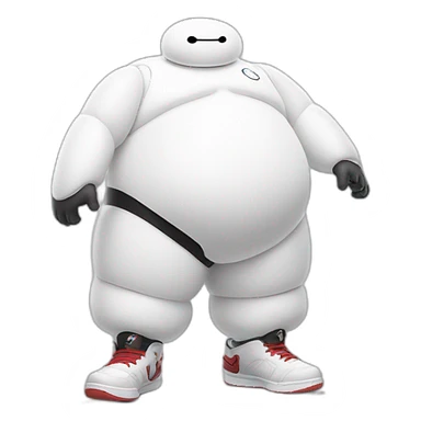 baymax in air jordan sticker