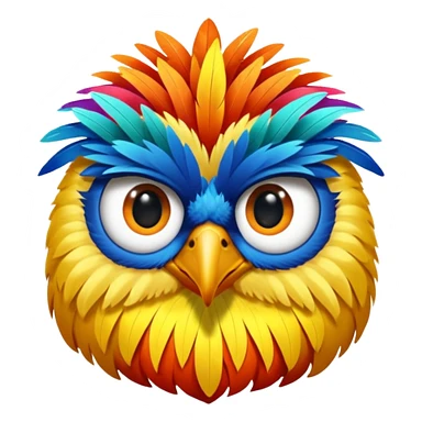 Un oiseau qui lance un regard sérieux  sticker