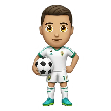 Cristiano Ronaldo with footbal sticker