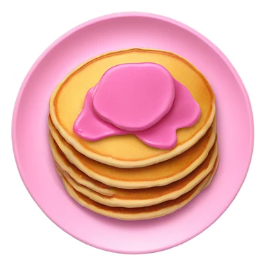 Pancakes in pink plate sticker