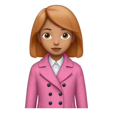 A caramel skinned girl that’s skinny and wears a pink coat  sticker