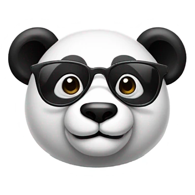 Panda with glasses sticker
