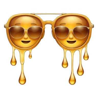 Sunglasses made of honey sticker