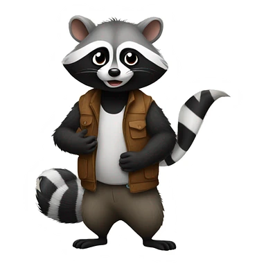 raccoon, possum, and skunk sticker