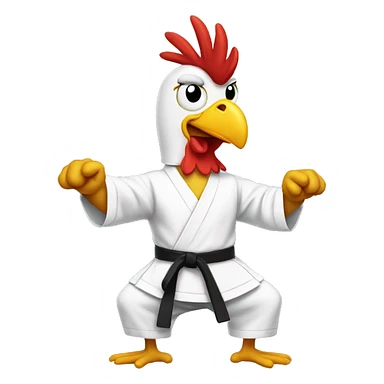 karate chicken sticker