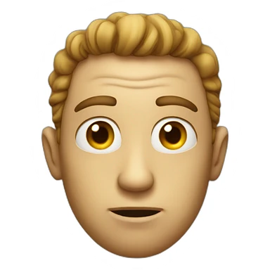 weird staring dude sticker