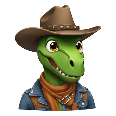 Dinosaur cowboy  sticker
