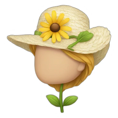 Flower-hat sticker
