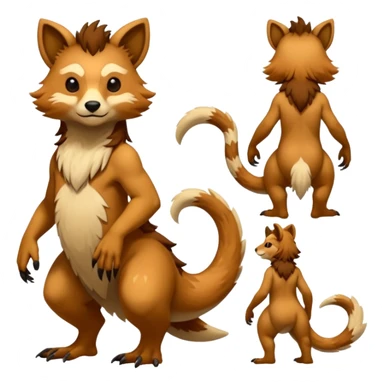 Anthropomorphic digitigrade Vernid-creature by LiLaiRa (full body) sticker