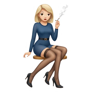 Pantyhosed smoking sticker