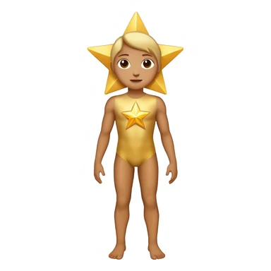 Star with a human full body sticker
