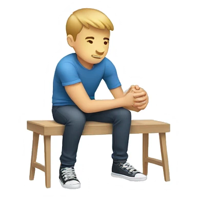 boy taping hands his knee sticker