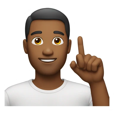 Man showing first finger sticker