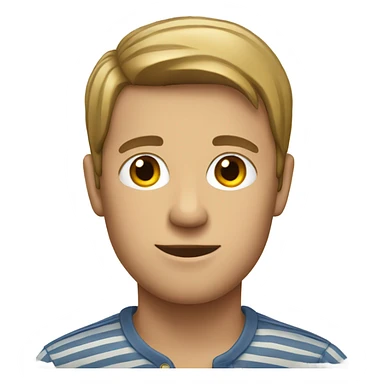 striped shirt male portrait sticker