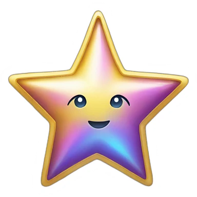 shiny star without a face sticker