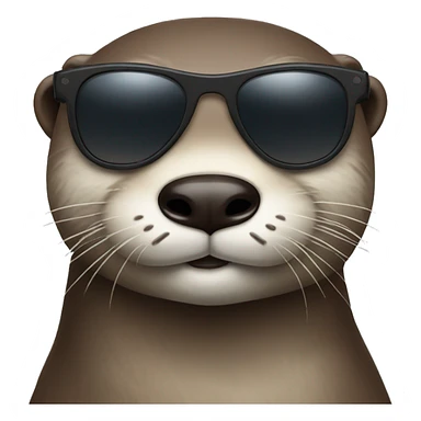 otter wearing sunglasses sticker