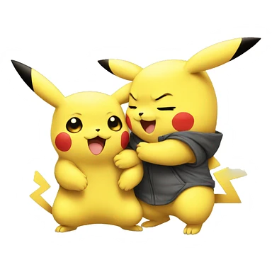 Pikachu hug évolie cute sticker