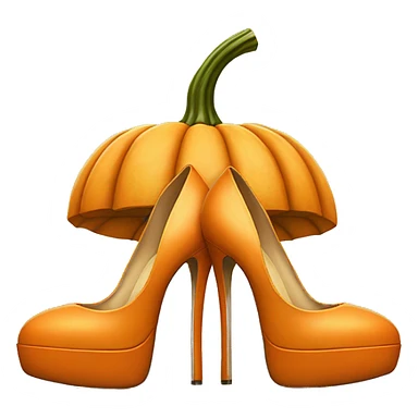 Pumpkin wearing high heels sticker